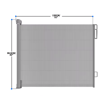 Calmi Retractable Baby Safety Gate - Grey