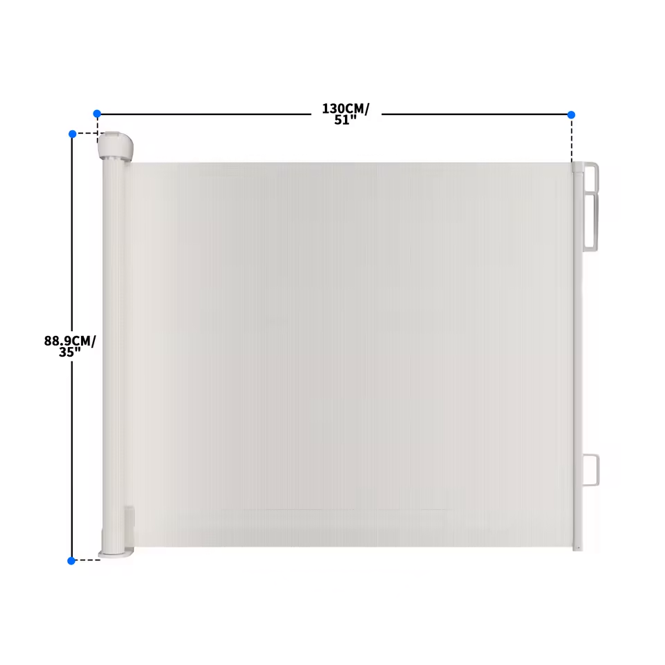 Calmi Retractable Baby Safety Gate - White
