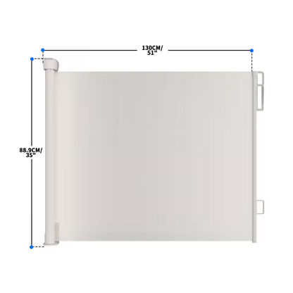 Calmi Retractable Baby Safety Gate - White